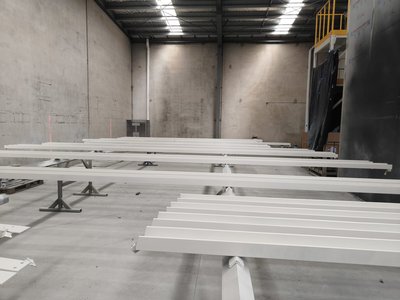 Beam Column Sandblasting Painting