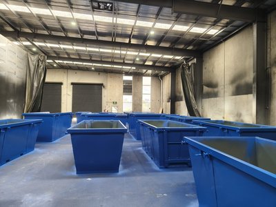 Bin Blue Green